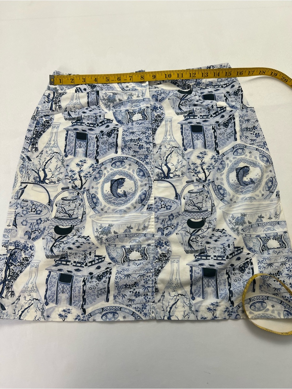 Etcetera Blue & White Chinoiserie style Cotton Skirt - Picture 6 of 12
